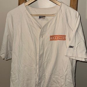 Vintage White and Orange Men's Jersey Shirt